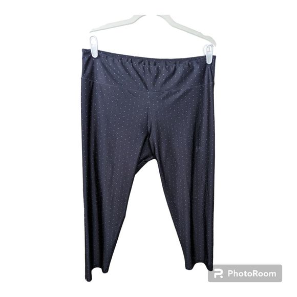 Onzie Crop Leggings in Black with White Dots Size XL - Picture 1 of 7